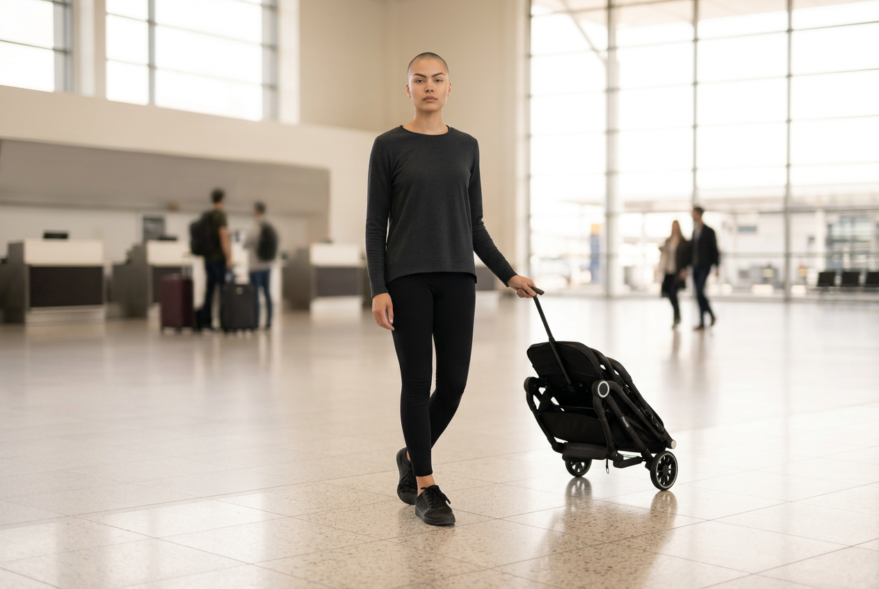 Havaalanında Merlin Compact ile seyahat